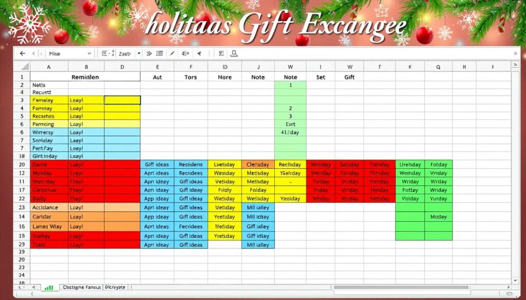 Geschenkliste Julklapp Excel Vorlage