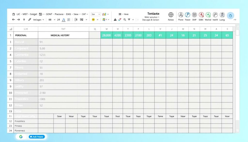 Gesundheitsprotokoll Excel Vorlage