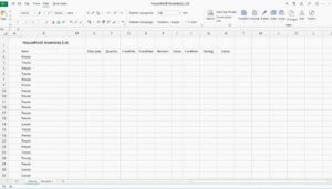 Hausratliste Excel Vorlage