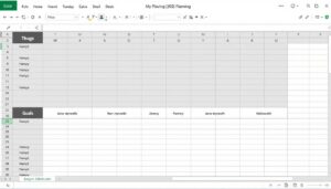 Jahresplanung Excel Vorlage