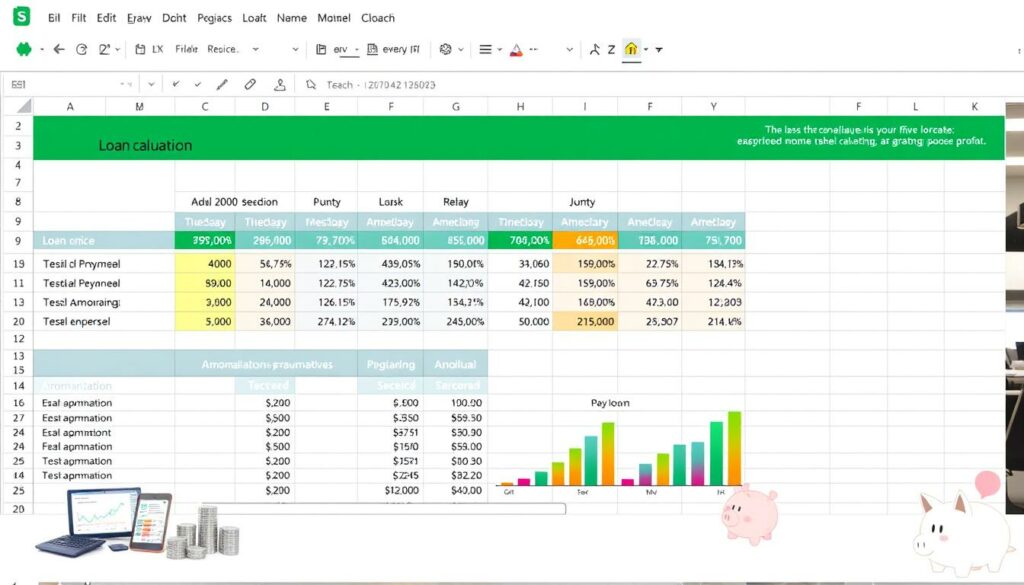 Kreditberechnung mit Sondertilgungen Excel Vorlage