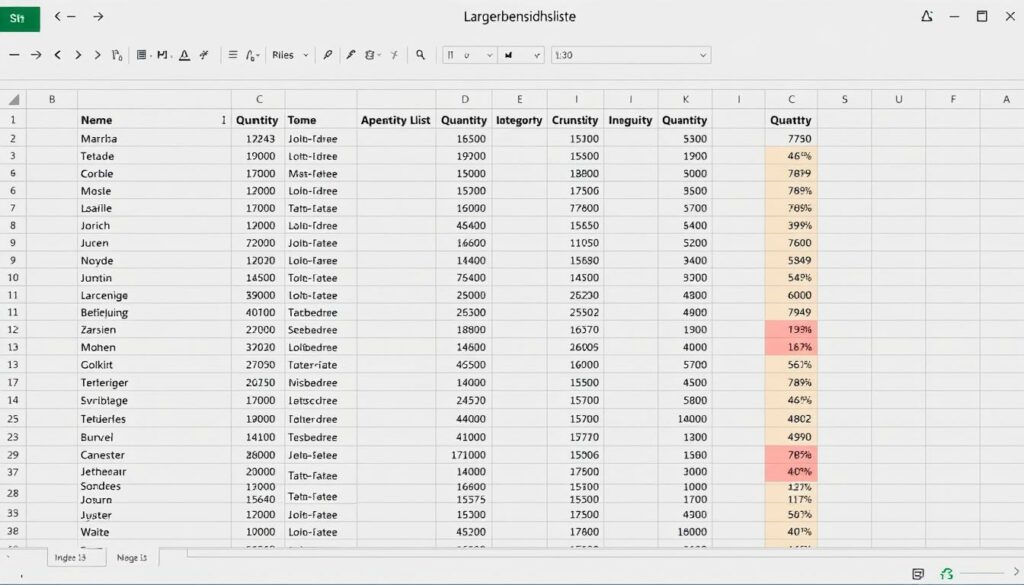 Lagerbestandsliste Excel Vorlage hier kostenlos downloaden