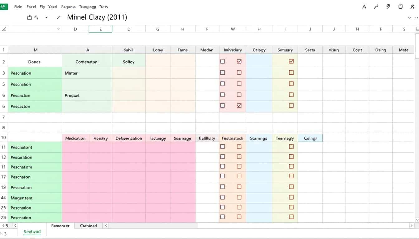 Medikamentenplan Excel Vorlage