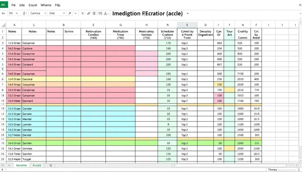 Medikationsplan Excel Vorlage