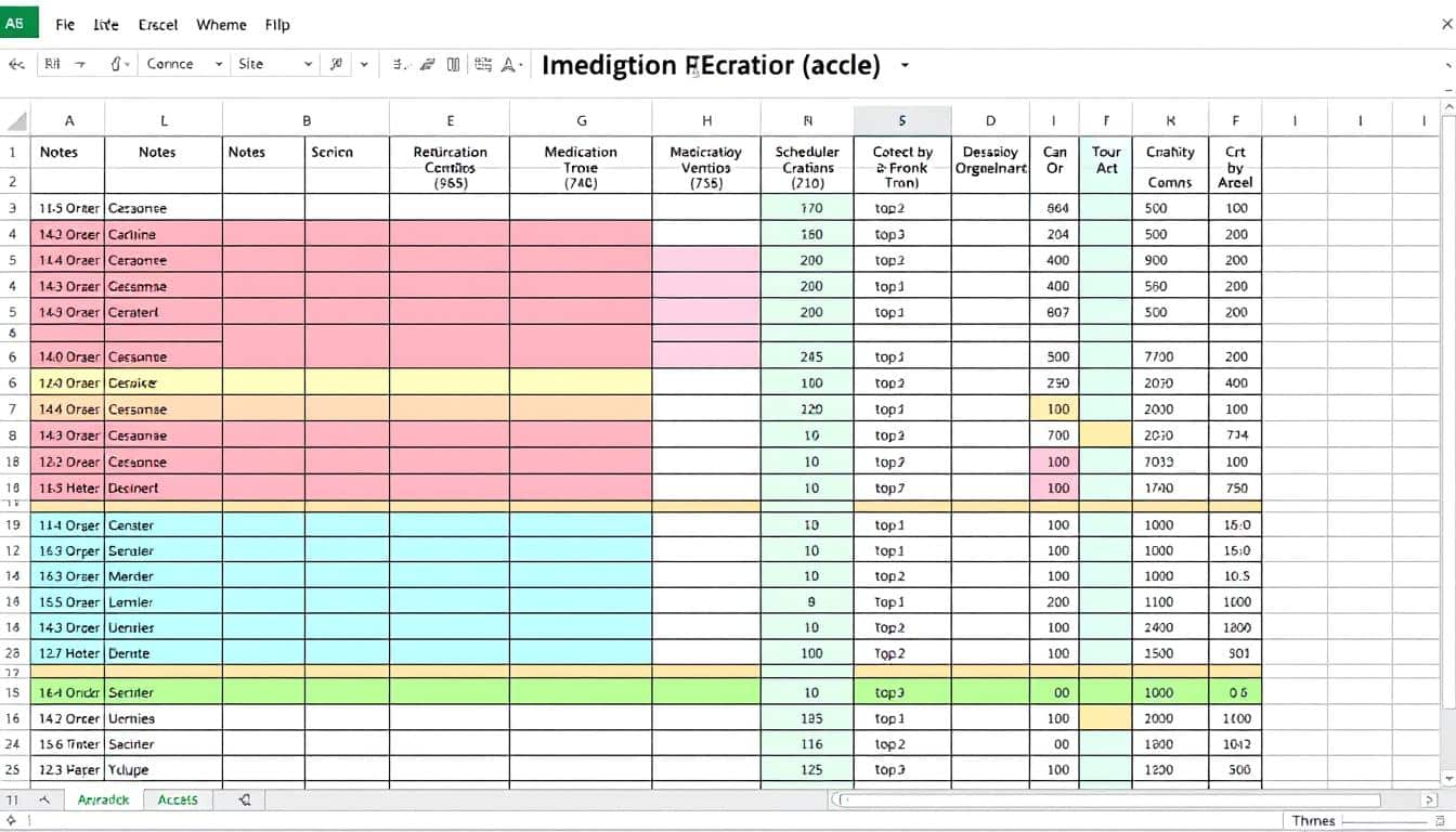 Medikationsplan Excel Vorlage