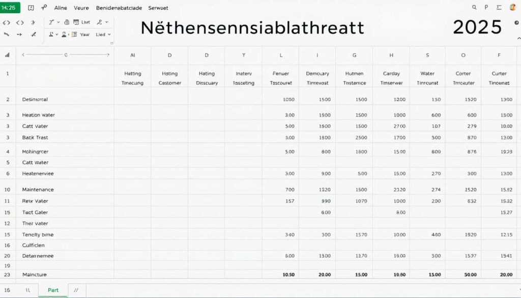 Nebenkostenabrechnung 2025 Excel Vorlage hier kostenlos downloaden