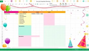 Partyplaner Feiertage Excel Vorlage