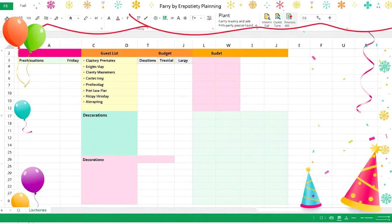 Partyplaner Feiertage Excel Vorlage