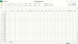 Pflegetagebuch Excel Vorlage hier kostenlos downloaden