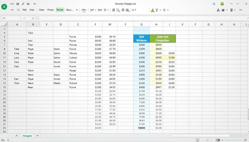 Preisvergleich Integration in Excel Vorlage