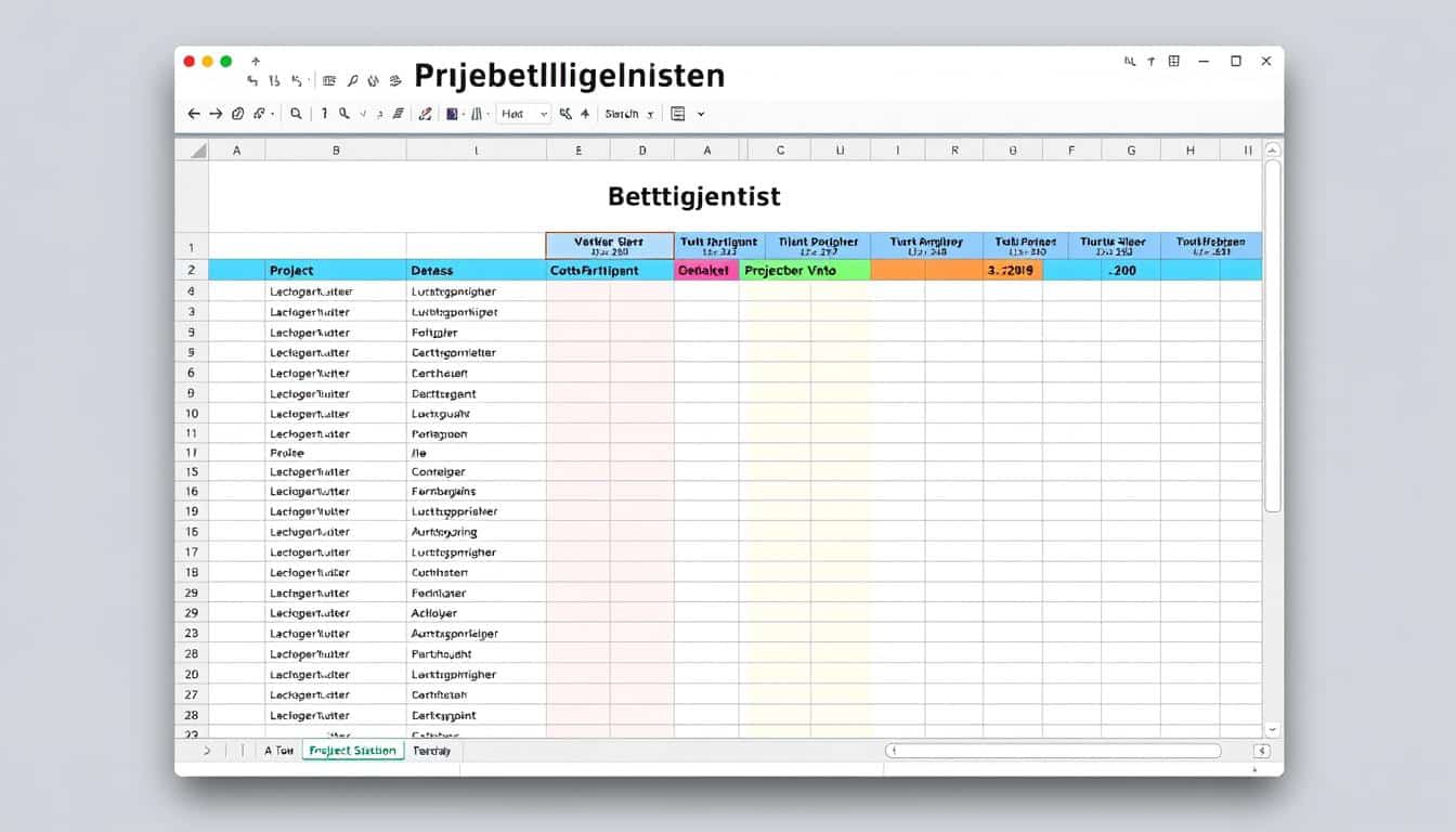 Projektbeteiligtenliste Excel Vorlage hier kostenlos downloaden