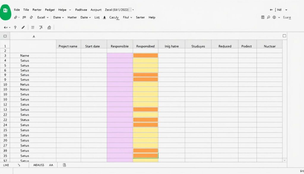 Projektliste Excel Vorlage