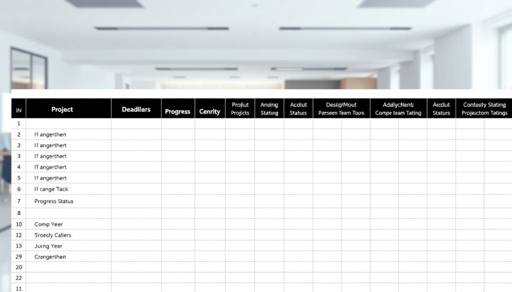 Projektliste Excel Vorlage