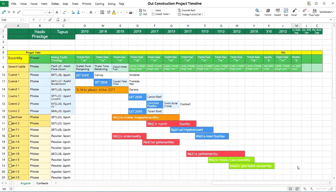 Projektplan Bauzeitenplan Excel Vorlage hier kostenlos downloaden