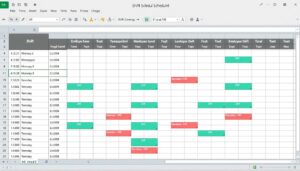 Schichtplan 3 Schichten Excel Vorlage