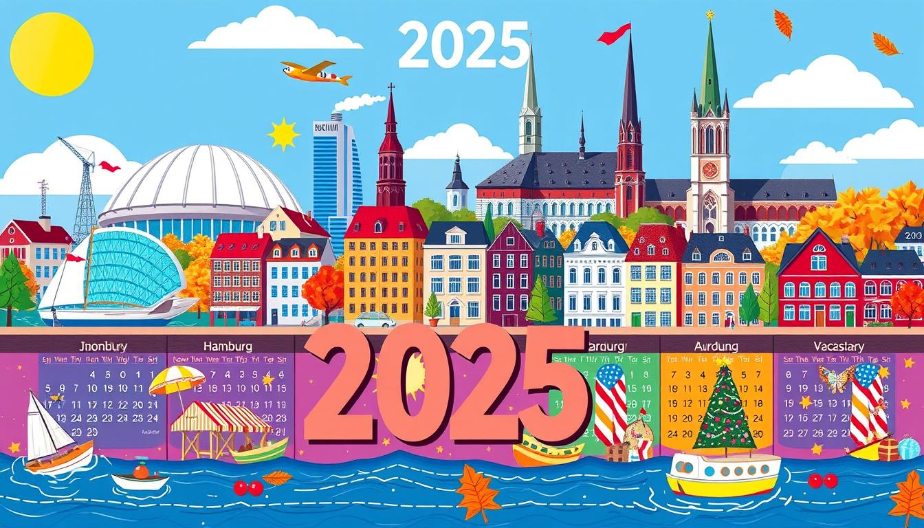 Schulferien Kalender 2025 Hamburg Excel Vorlage