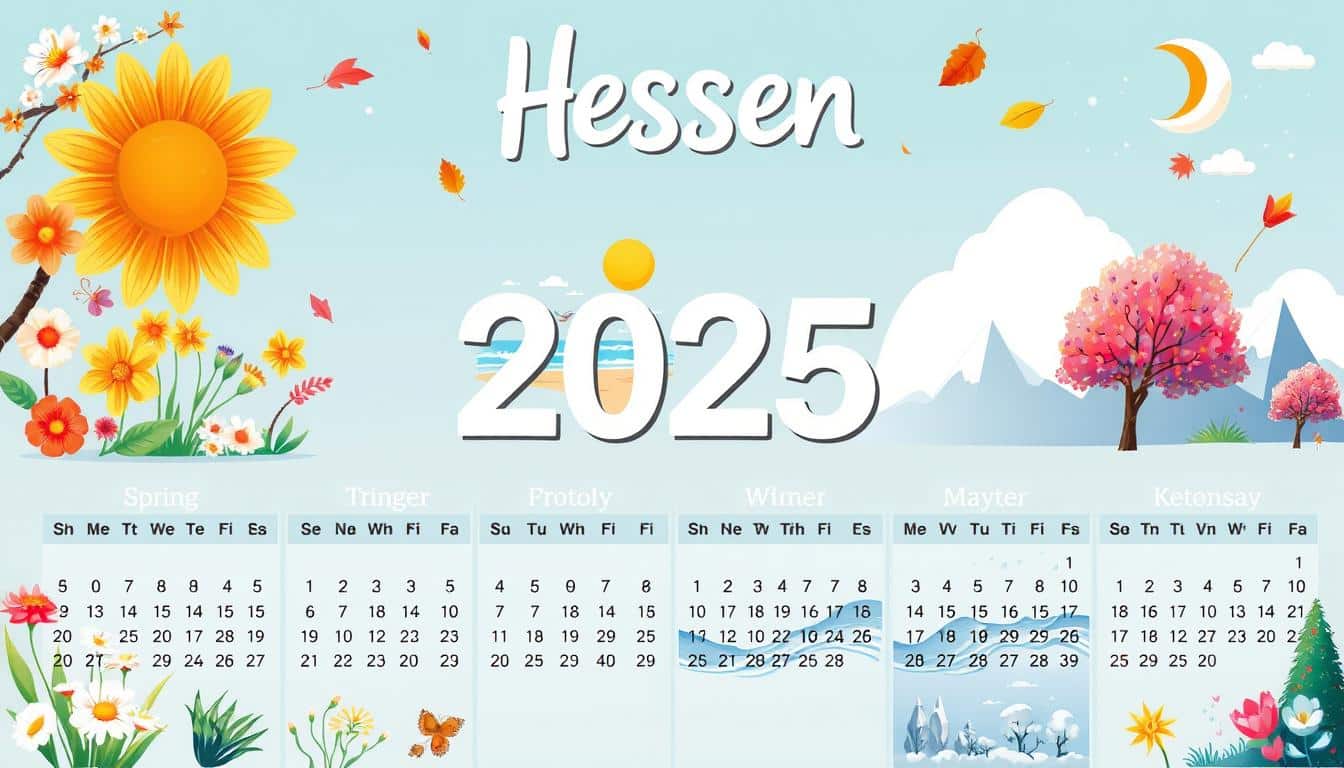 Schulferien Kalender 2025 Hessen Excel Vorlage