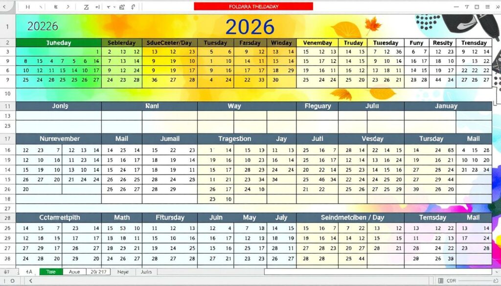 Schulferien Kalender 2026 Brandenburg Excel Vorlage