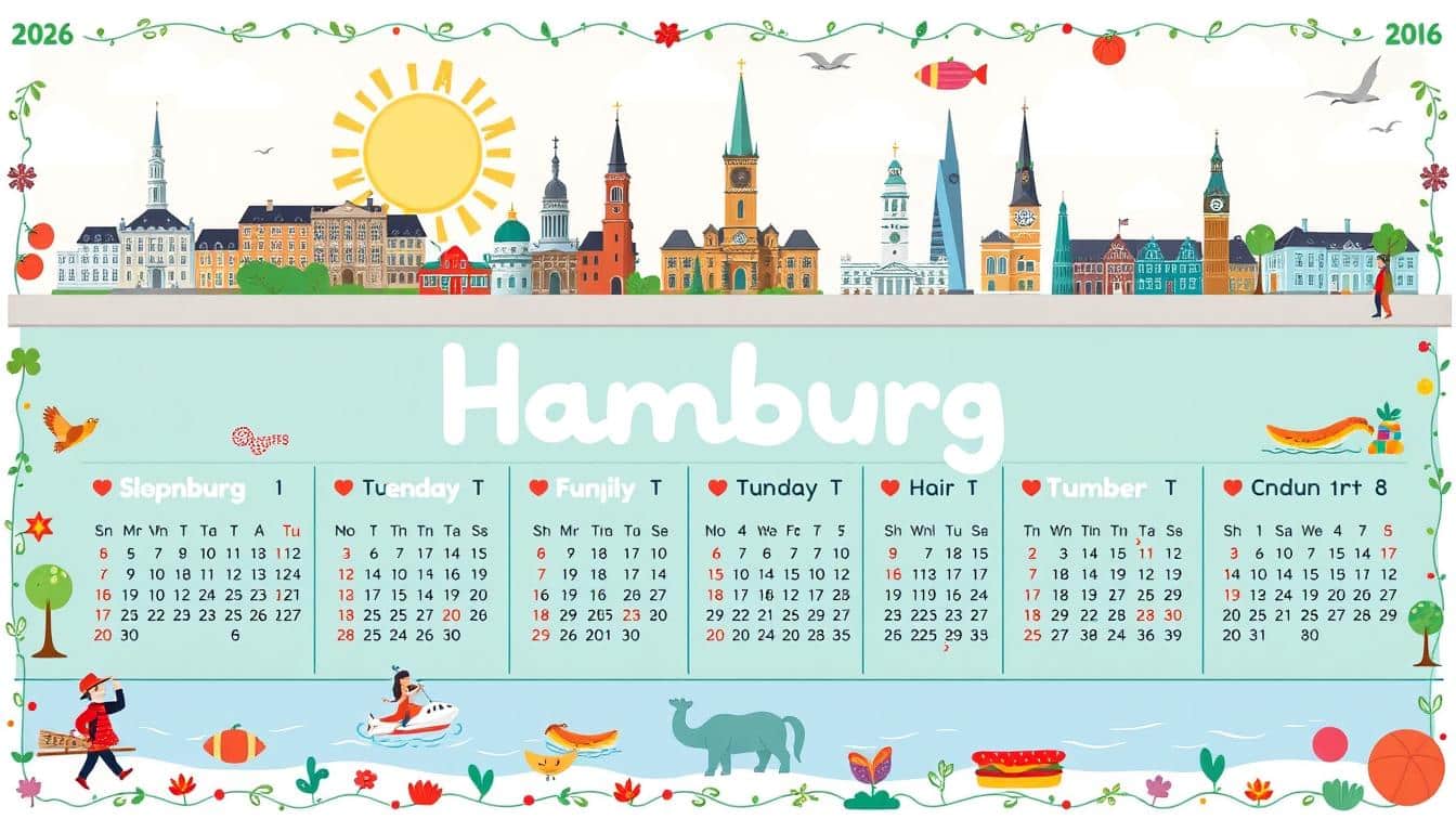 Schulferien Kalender 2026 Hamburg Excel Vorlage