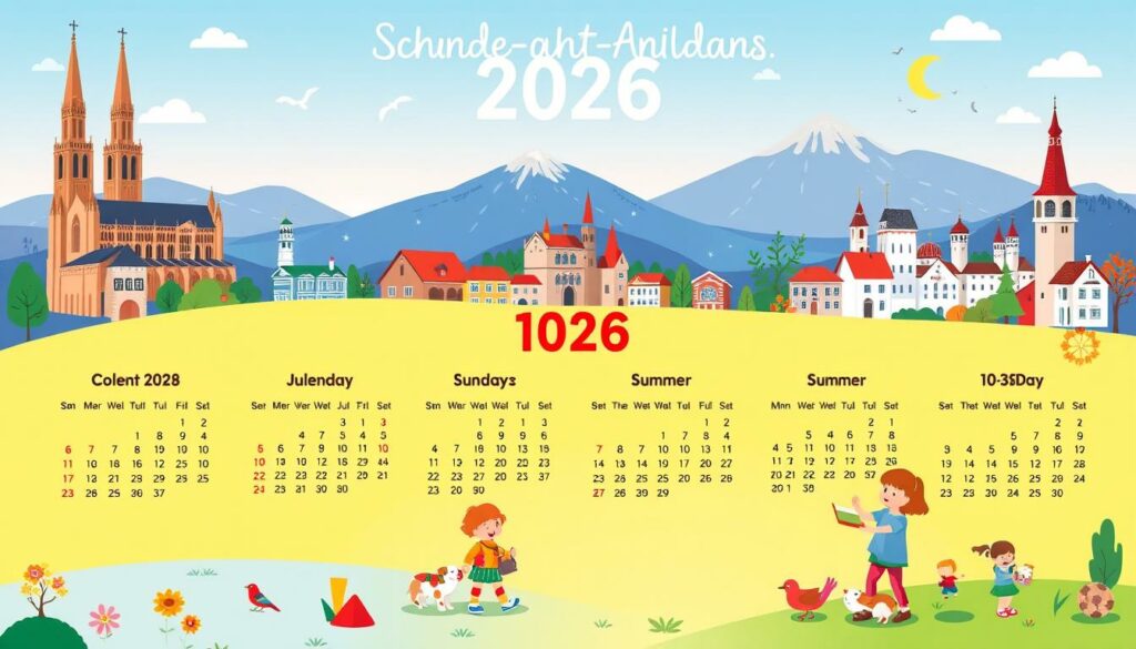 Schulferien Kalender 2026 Sachsen-Anhalt Excel Vorlage