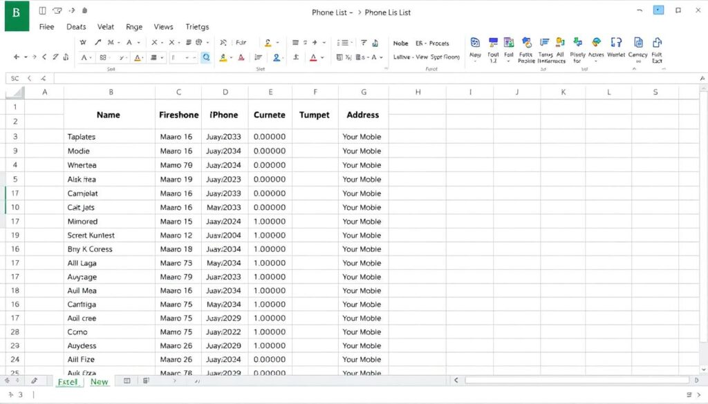 Telefonliste Excel Vorlage Image