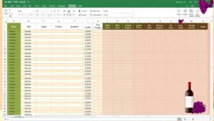 Weinvorratsliste Excel Vorlage