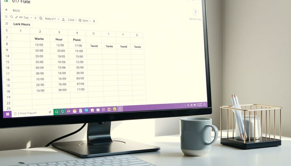 Wochenarbeitszeitkarte Excel Vorlage
