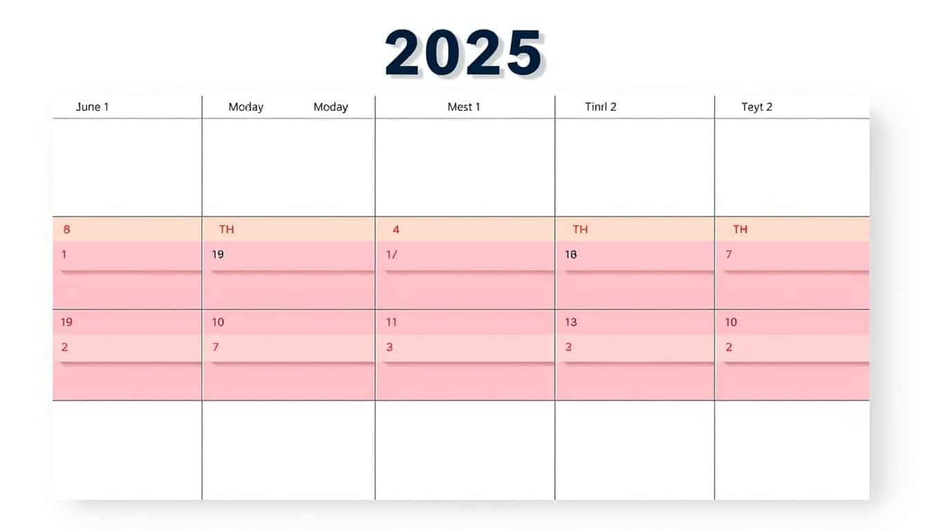 Wochenkalender 2025 Excel Vorlage