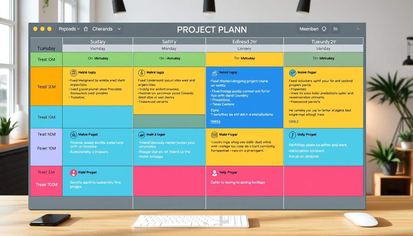 Wochenplan Projekte Excel Vorlage