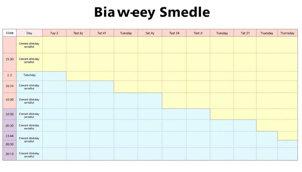 Zeitplan zweiwöchig Excel Vorlage