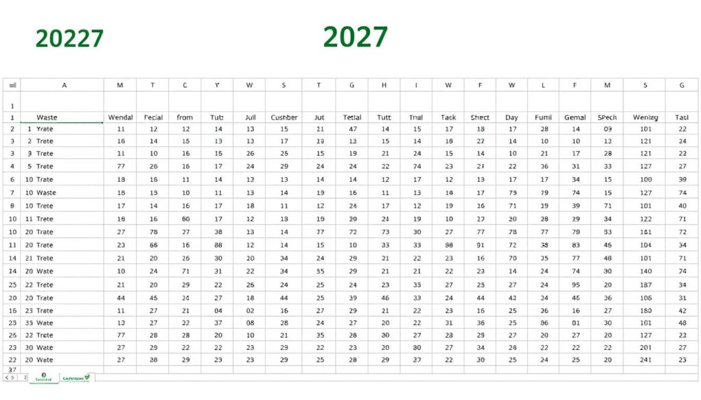 Abfallkalender 2027 Excel Vorlage hier kostenlos downloaden