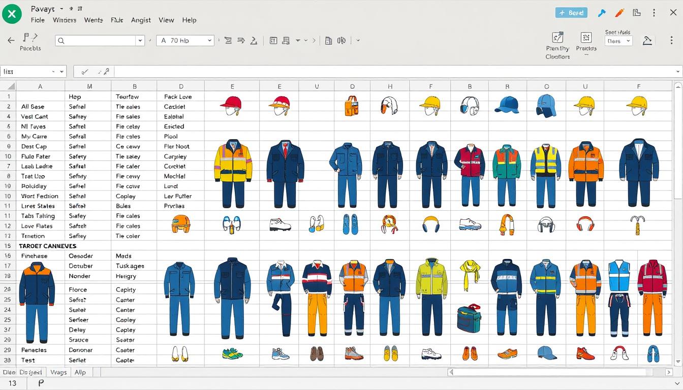 Arbeitskleidung Liste Excel Vorlage hier kostenlos downloaden