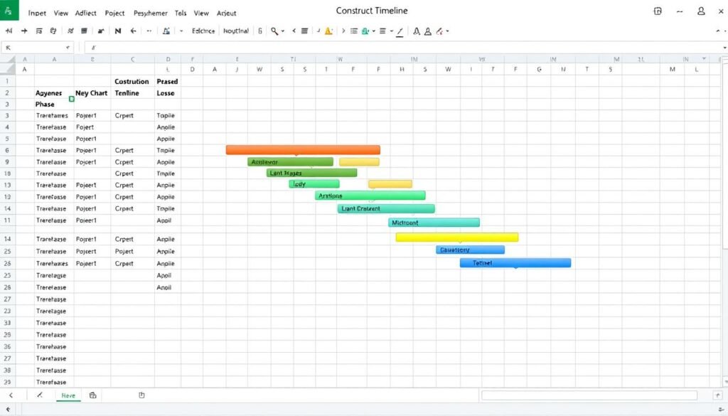 Bauzeitenplan  Excel Vorlage hier kostenlos downloaden