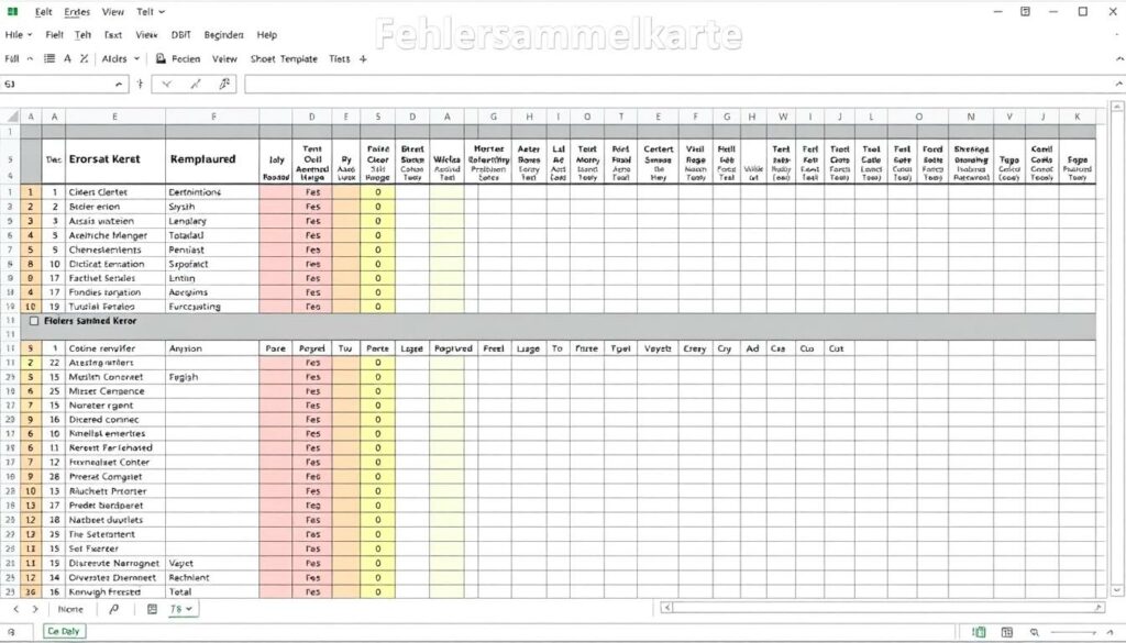 Fehlersammelkarte Excel Vorlage hier kostenlos downloaden