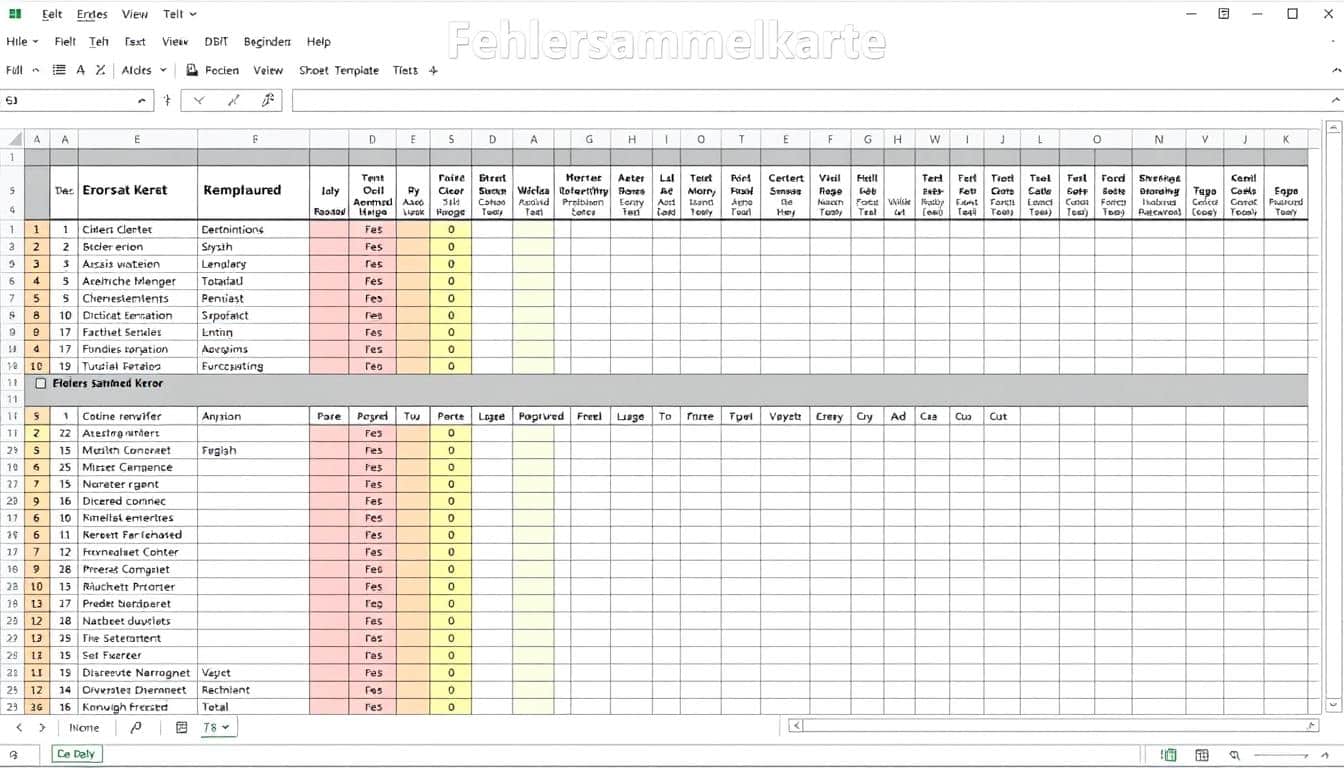 Fehlersammelkarte Excel Vorlage hier kostenlos downloaden