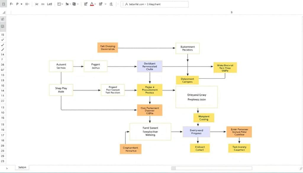 Fluss Diagramm Excel Vorlage hier kostenlos downloaden