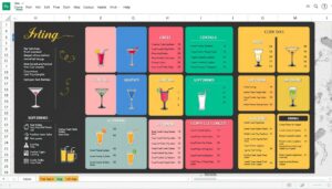 Getränkekarte Excel Vorlage hier kostenlos downloaden