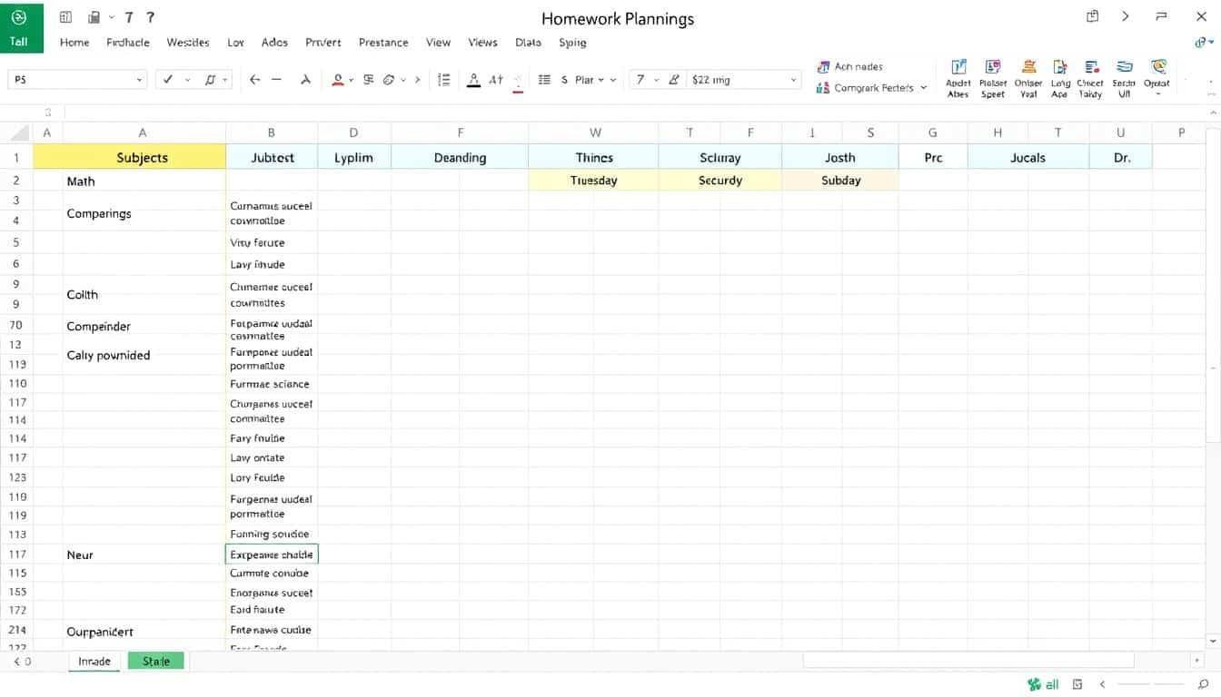 Hausaufgabenplaner Excel Vorlage hier kostenlos downloaden