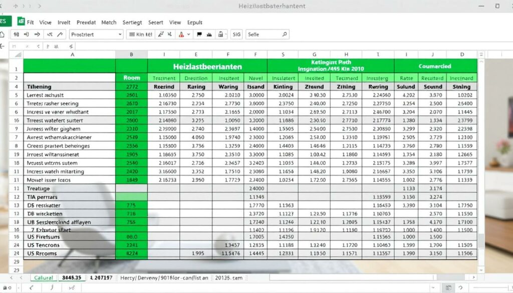 Heizlastberechnung Excel Vorlage hier kostenlos downloaden