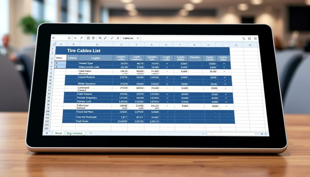 Kabelliste Excel Vorlage hier kostenlos downloaden