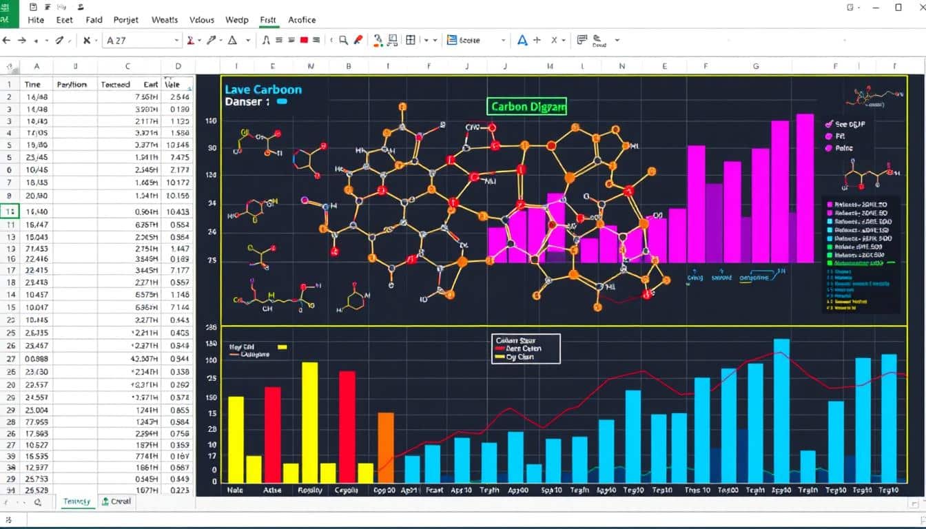 Kohlenstoff Diagramm Excel Vorlage hier kostenlos downloaden