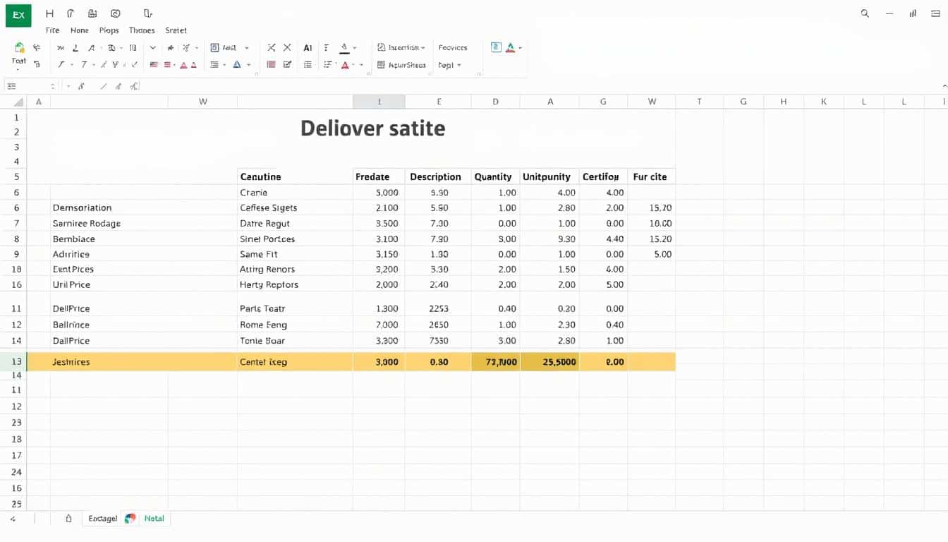 Lieferschein Excel Vorlage hier kostenlos downloaden