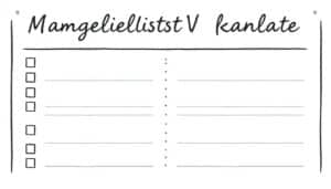 Mängelliste Excel Vorlage hier kostenlos downloaden