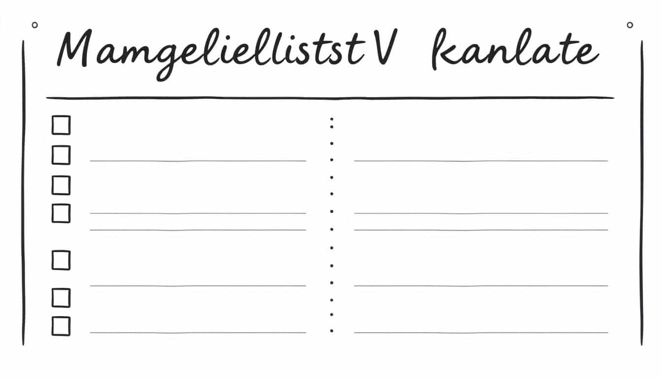 Mängelliste Excel Vorlage hier kostenlos downloaden