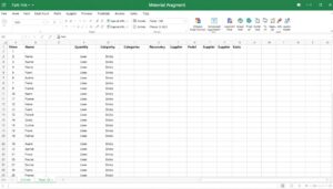 Materialliste Excel Vorlage hier kostenlos downloaden