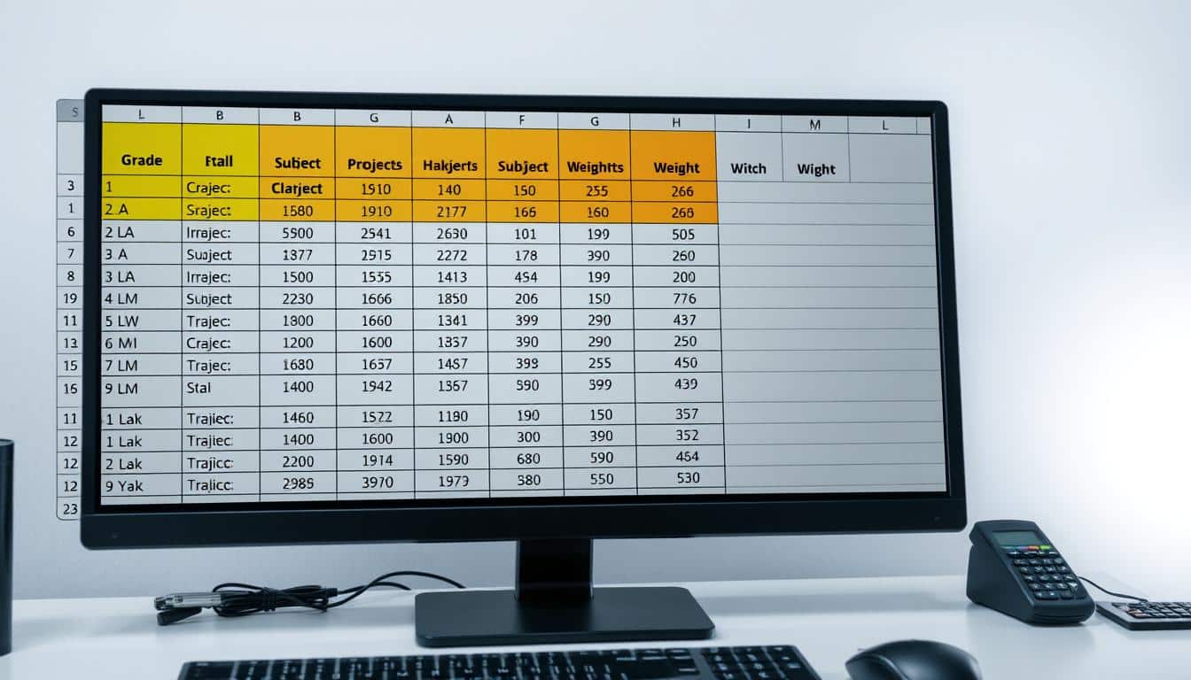 Notentabelle mit Gewichtung Excel Vorlage hier kostenlos downloaden