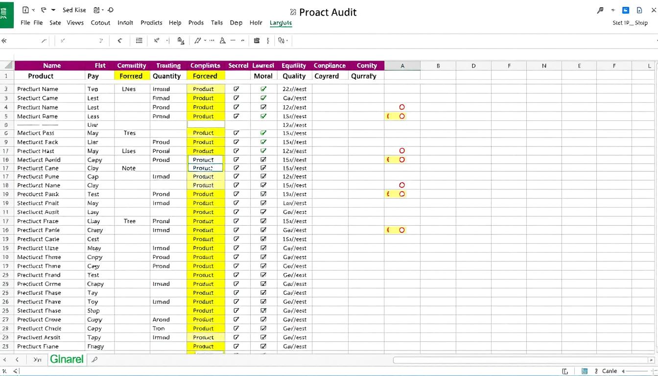 Produktaudit Excel Vorlage hier kostenlos downloaden