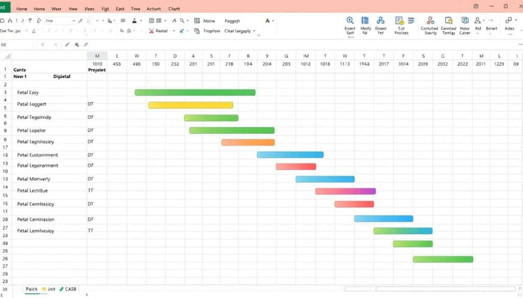 Projektplan Gantt Excel Vorlage hier kostenlos downloaden