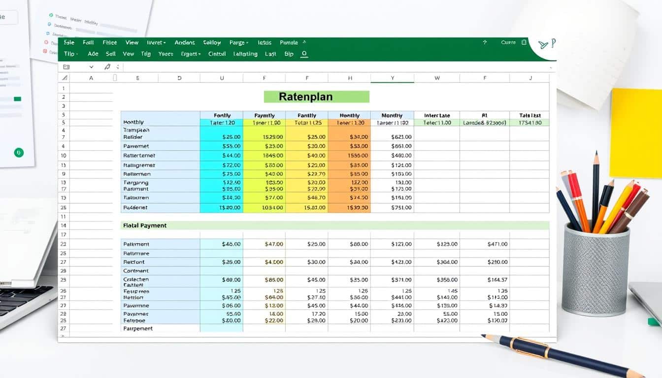 Ratenplan Excel Vorlage hier kostenlos downloaden