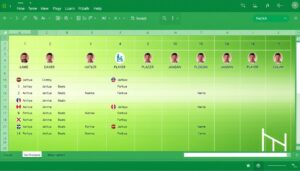 Spielerliste Fußball Excel Vorlage hier kostenlos downloaden